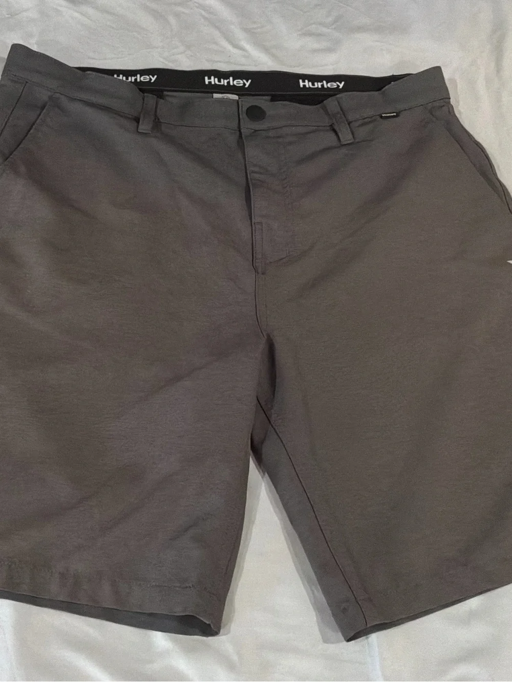 Hurley Men's Dark Gray Flat Front Shorts
